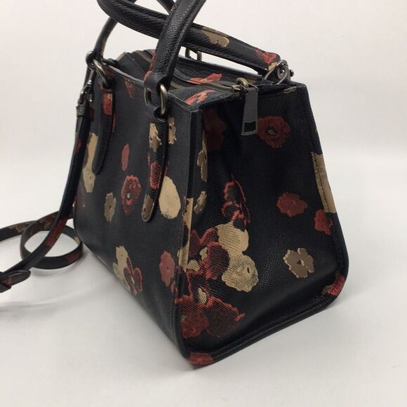 Coach Crosby Mini Carryall Satchel Floral Print Coated Canvas 33856 - Picture 8 of 17